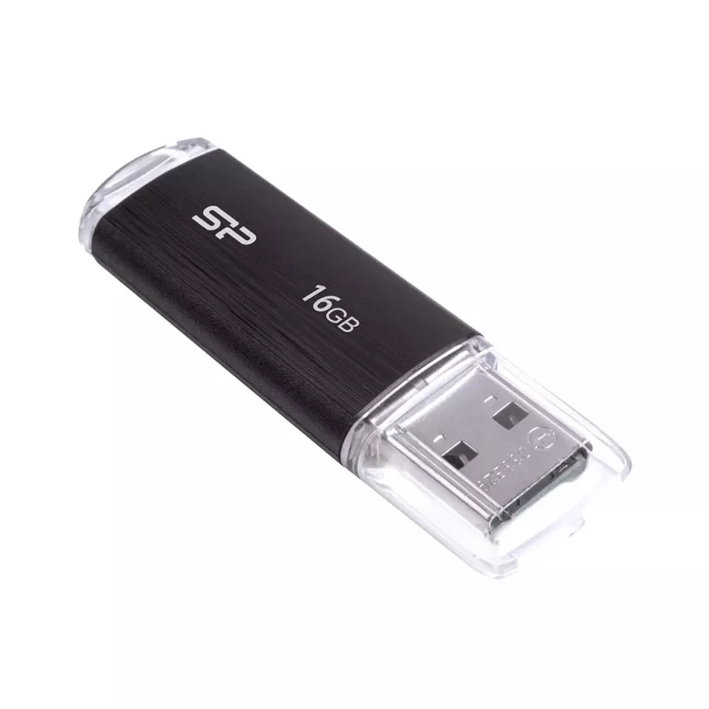 SILICON POWER Ultima U02 - 16GB USB kľúč - USB 2.0 - Čierna (moq-30)