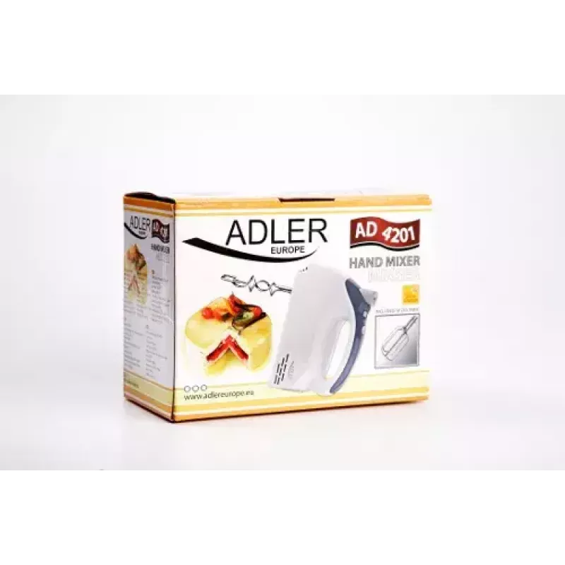 Ručný mixér Adler AD 4201 g — 300 W, 1 kg, sivá/biela