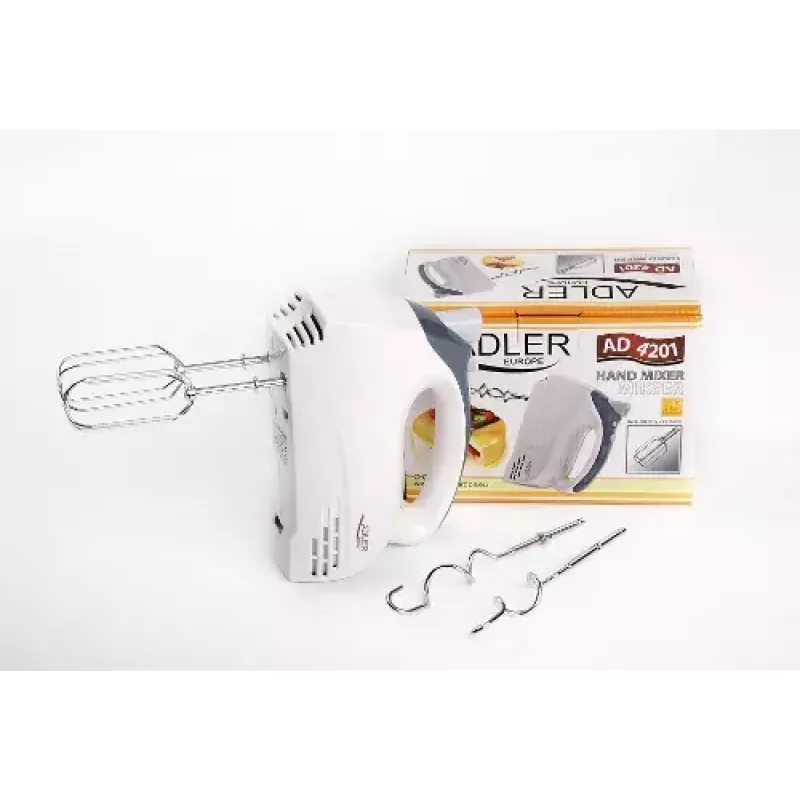 Ručný mixér Adler AD 4201 g — 300 W, 1 kg, sivá/biela