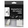 Video kábel adaptér GEMBIRD DisplayPort na HDMI Type-A 0,1 m biely