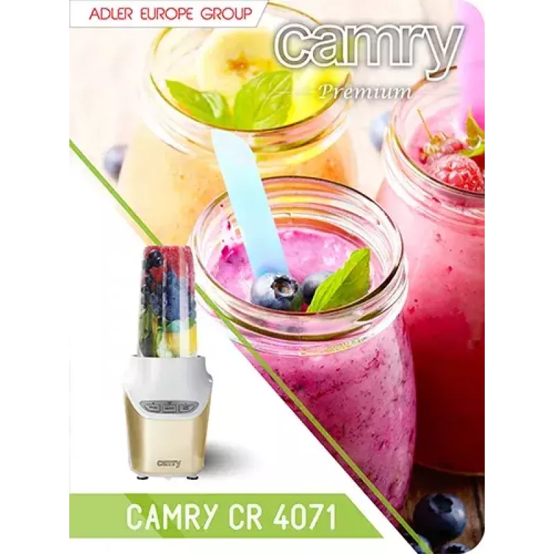 Športový mixér Camry Premium CR 4071 zlatá priehľadná biela