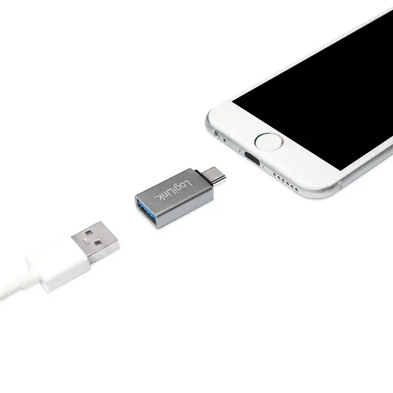 Káblový adaptér LogiLink AU0040 USB 3.1 C USB 3.0 A Micro USB 2.0 hliník
