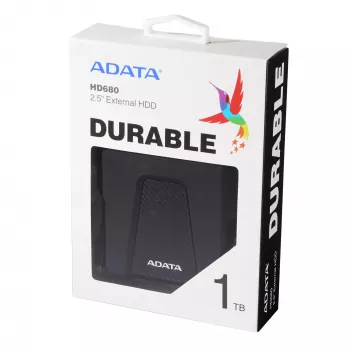 Externý pevný disk ADATA 1TB USB 3.2 Gen 1 HD680 – 1 TB, USB 3.2 Gen 1, čierny, prenosný HDD
