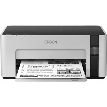 Atramentová tlačiareň Epson EcoTank ET‑M1100 — monochromatická, A4, 32 ppm, 1440×720 dpi, integrovaná atramentová nádrž, USB 2.0, sivá/čierna