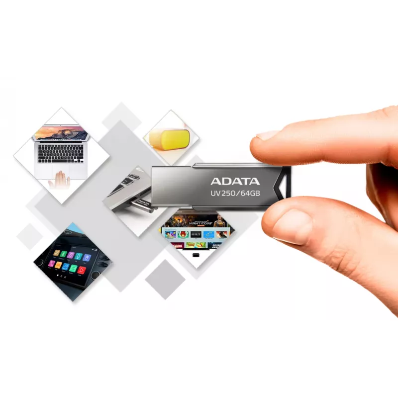 ADATA UV250 USB flash disk 16 GB USB Type-A 2.0 Strieborná