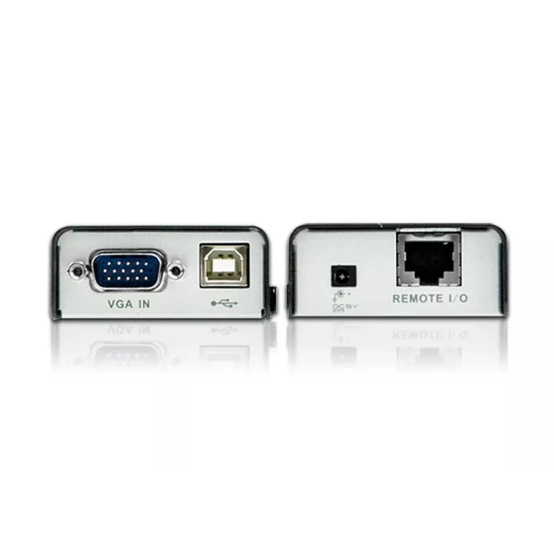 ATEN MINI USB VGA KVM extender (100 m), vysielač a prijímač, káblový, 100 m, Cat5, 1920 x 1200 pixelov, čierny