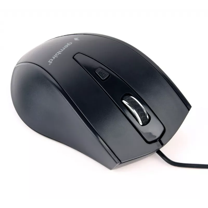 GEMBIRD USB optická myš pre pravákov MUS-4B-02 – 1200 DPI, 4 tlačidlá, káblová, čierna