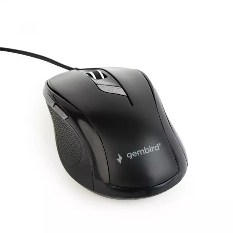 Optická myš GEMBIRD MUS-6B-01 – 6 tlačidiel, koliesko, USB, čierna