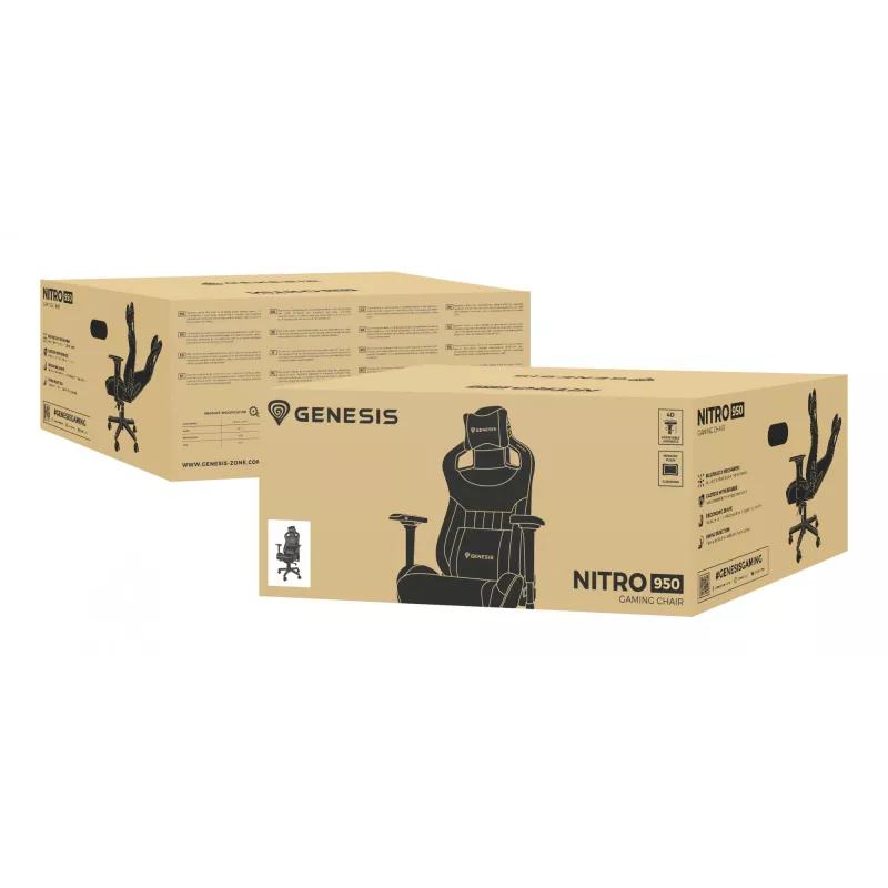 GENESIS Nitro 950 PC herná stolička čalúnené sedadlo čierna