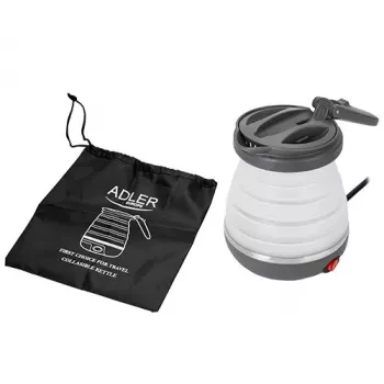 Rýchlovarná kanvica Adler AD 1279 — 0,6 L, 750 W, plastové telo, tlačidlové ovládanie, kontrolka