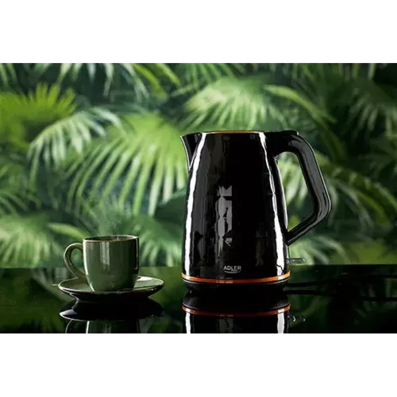 Elektrická rýchlovarná kanvica Adler AD 1277 1,7 L 2200 W čierna