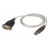 ATEN USB 2.0 na RS-232 adaptér (100 cm), čierny, kovový, 1 m, USB Type-A, DB-9, konektor samec, konektor samec