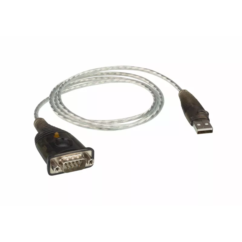 ATEN USB 2.0 na RS-232 adaptér (100 cm), čierny, kovový, 1 m, USB Type-A, DB-9, konektor samec, konektor samec