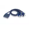 ATEN KVM prepínač 4-portový káblový KVM USB + audio