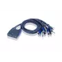 ATEN KVM prepínač 4-portový káblový KVM USB + audio