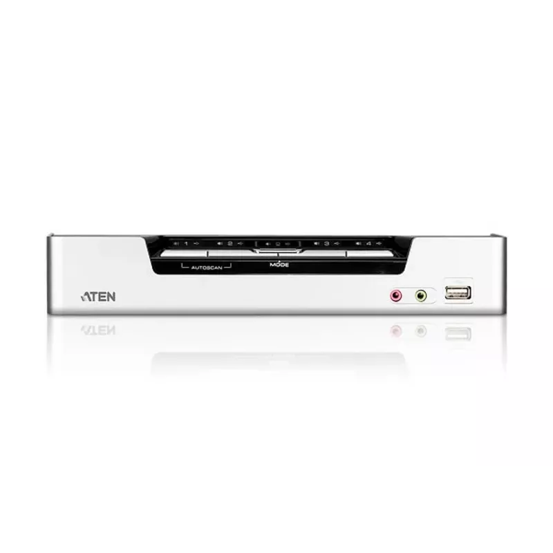 ATEN 4-portový USB HDMI KVM prepínač s audio a USB 2.0 hubom (KVM kábel v balení)