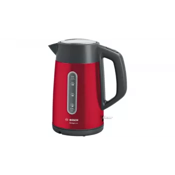 Rýchlovarná kanvica Bosch TWK4P434 — 1,7 l, 2400 W, čierna/červená
