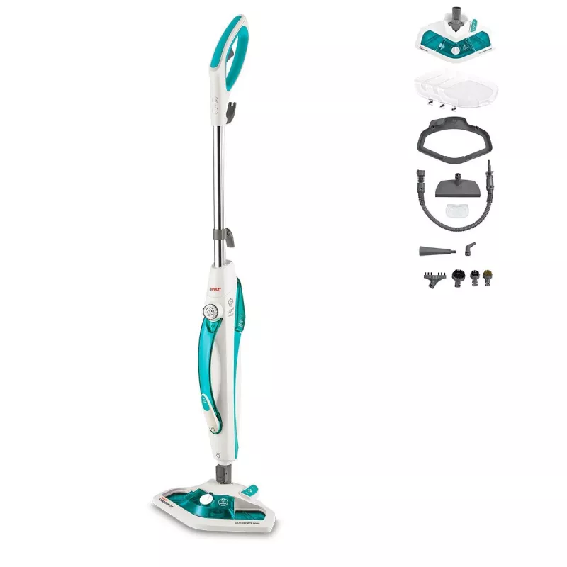 Polti Vaporetto SV450_Double parný mop 0,3 l 1500 W tyrkysová, biela