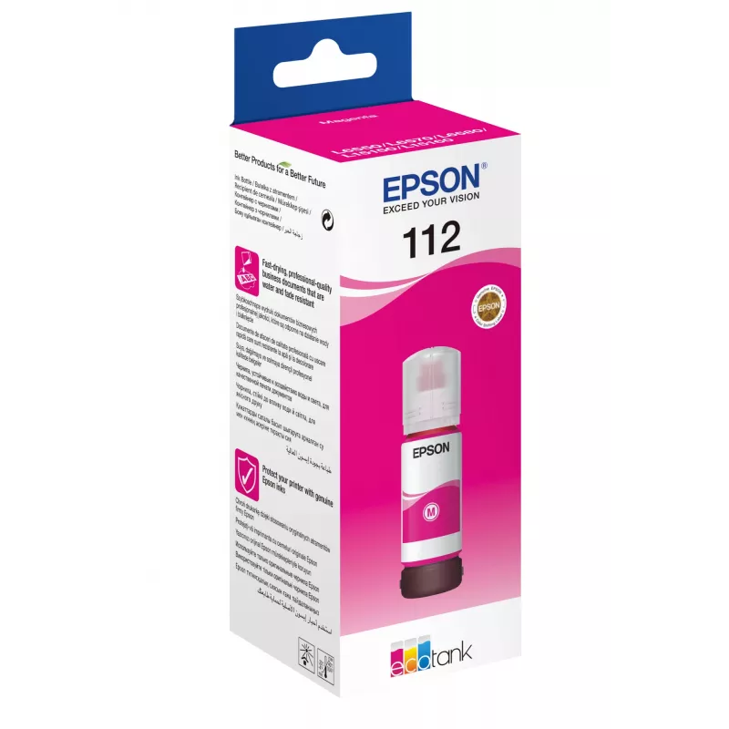Atramentová fľaša Epson 112 EcoTank pigmentová purpurová