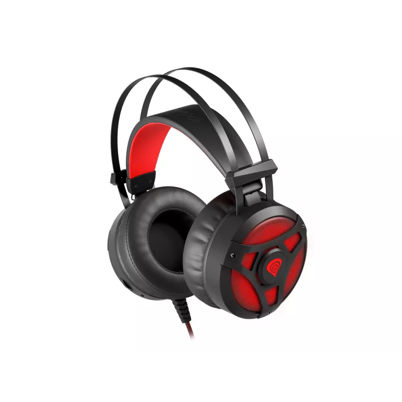 GENESIS Neon 360 headset káblový herný headset s hlavovým mostom čierny, červený