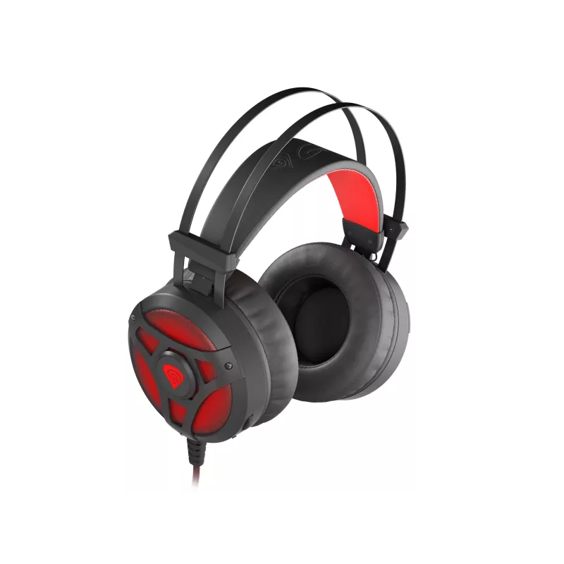 GENESIS Neon 360 headset káblový herný headset s hlavovým mostom čierny, červený