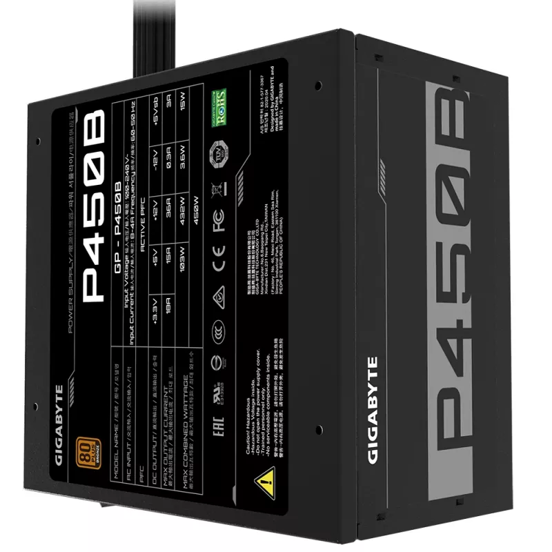GIGABYTE P450B napájací zdroj 450 W 20+4 pin ATX ATX čierny