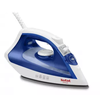 Naparážacia žehlička Tefal Virtuo FV1711 — 1800 W, žehliaca plocha Durilium, nádržka 0,2 l, vertikálna para, fialová/biela