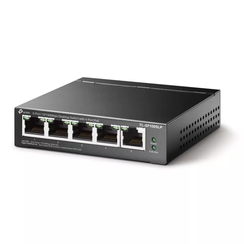 Neupravovateľný switch TP-Link TL-SF1005LP 5-portový 10/100Mbps so 4-portovým PoE