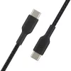BELKIN USB-C na USB-C kábel, pletený, 1 m, čierny