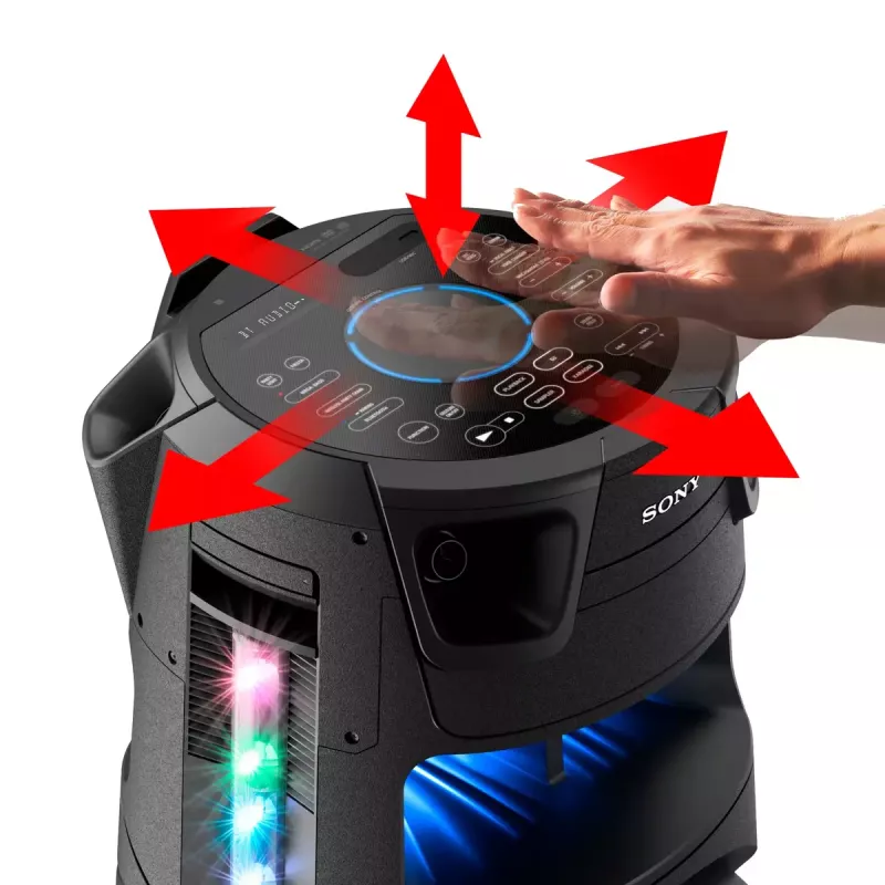 Sony MHC-V73D High Power Bluetooth® Party Speaker s omnidirekčným party zvukom a svetlom