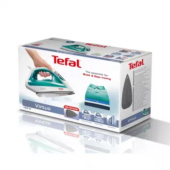 Naparážacia žehlička Tefal Virtuo FV1710 — 1800 W, 80 g/min parný ráz, vertikálna parná funkcia, zelená/biela
