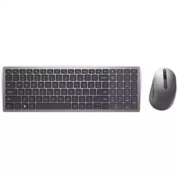 Bezdrôtová klávesnica a myš Dell KM7120W Bluetooth titánovo sivá kompaktná klávesnica ergonomická myš