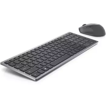Bezdrôtová klávesnica a myš Dell KM7120W Bluetooth titánovo sivá kompaktná klávesnica ergonomická myš