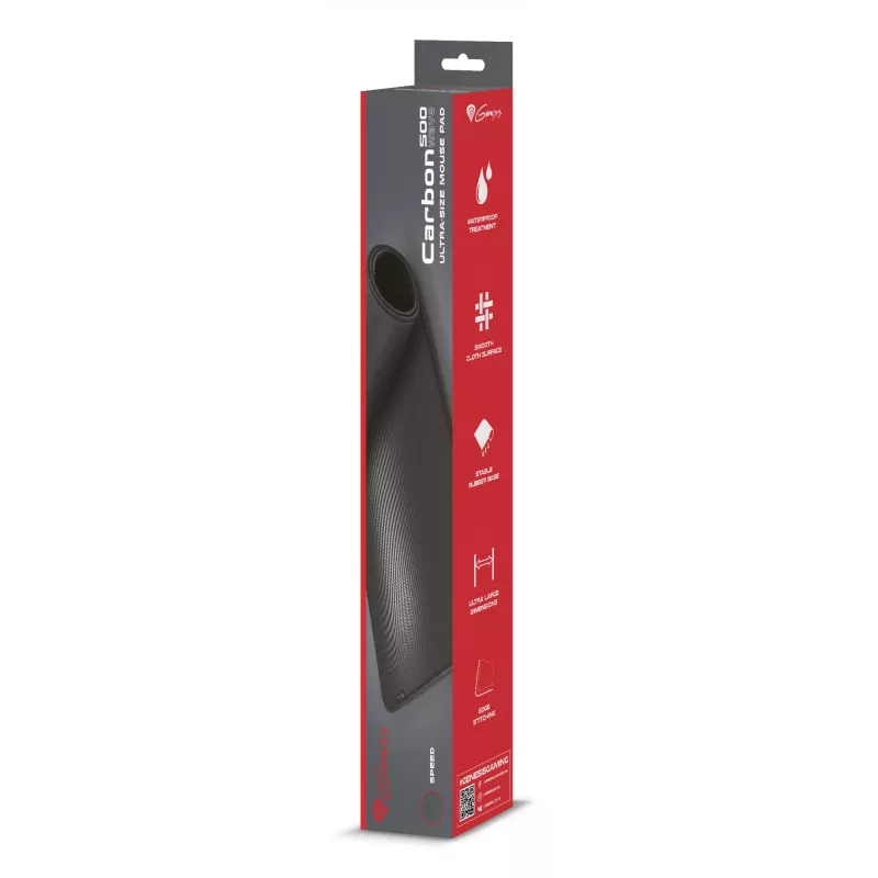 GENESIS Carbon 500 Ultra Wave podložka pod myš čierna, sivá