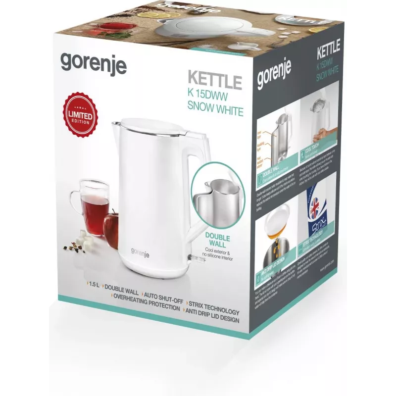 Gorenje 737894 kanvica 1,5 L 2200 W biela