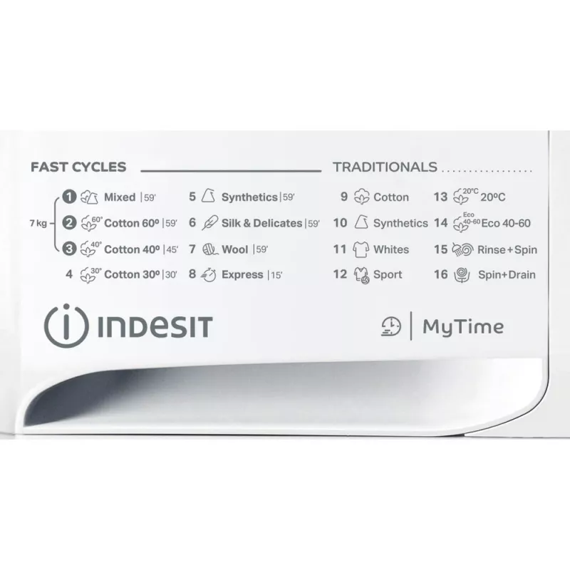 Indesit MTWE 71252 WK EE práčka s predným plnením 7 kg 1151 ot/min biela