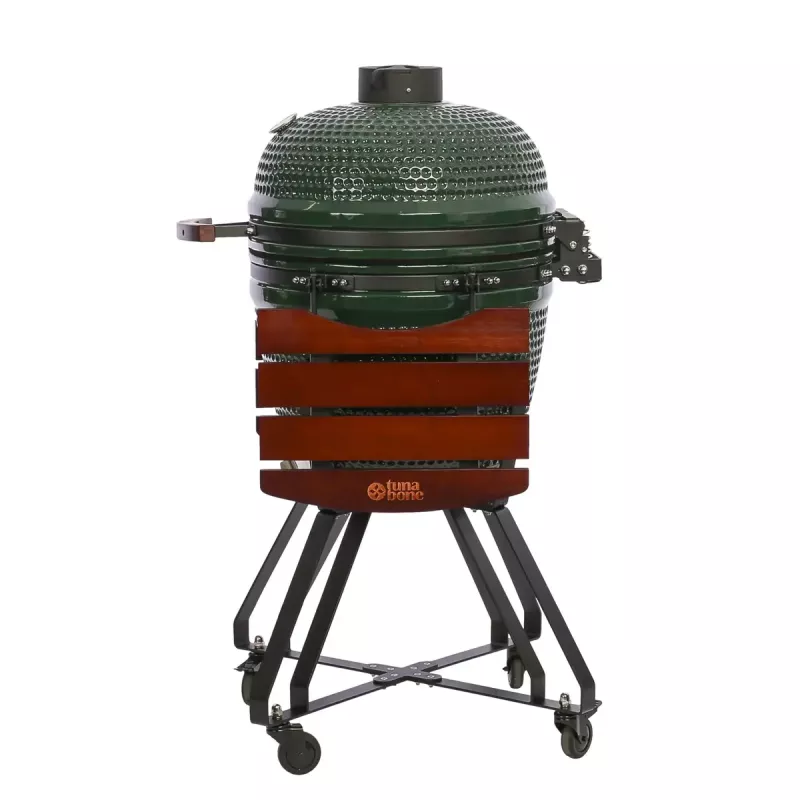 Kamado gril na drevené uhlie TUNABONE TunaBone Classic 21 palcov veľkosť M zelená