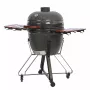 Kamado gril TUNABONE TunaBone Classic 23 palcov (veľkosť L) keramický uhoľný gril, 23 palcov priemer grilu, tmavosivá