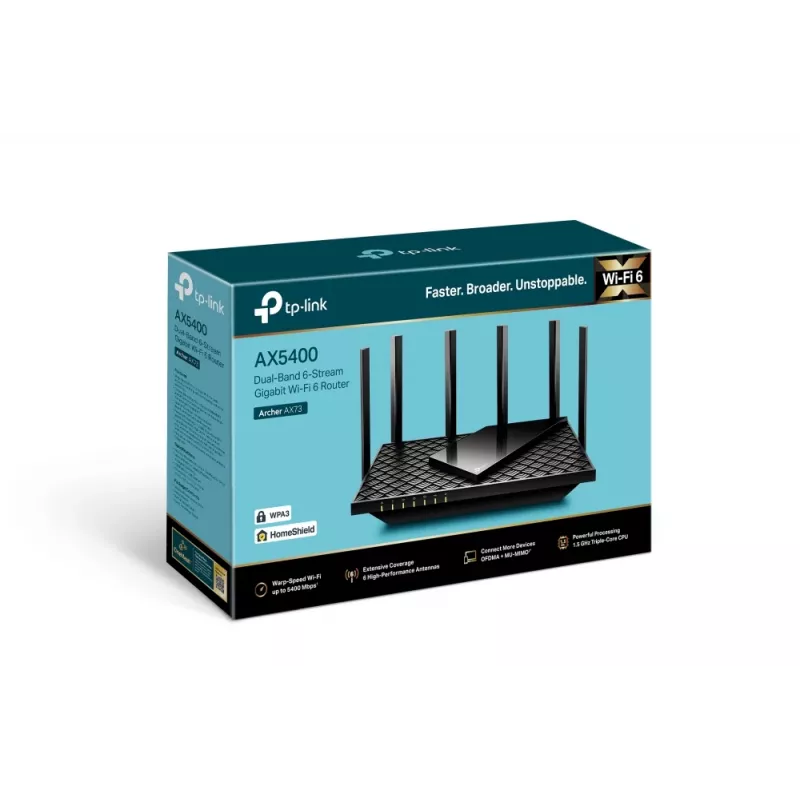 TP-Link Archer AX5400 Dual-Band Gigabit Wi-Fi 6 router, čierny