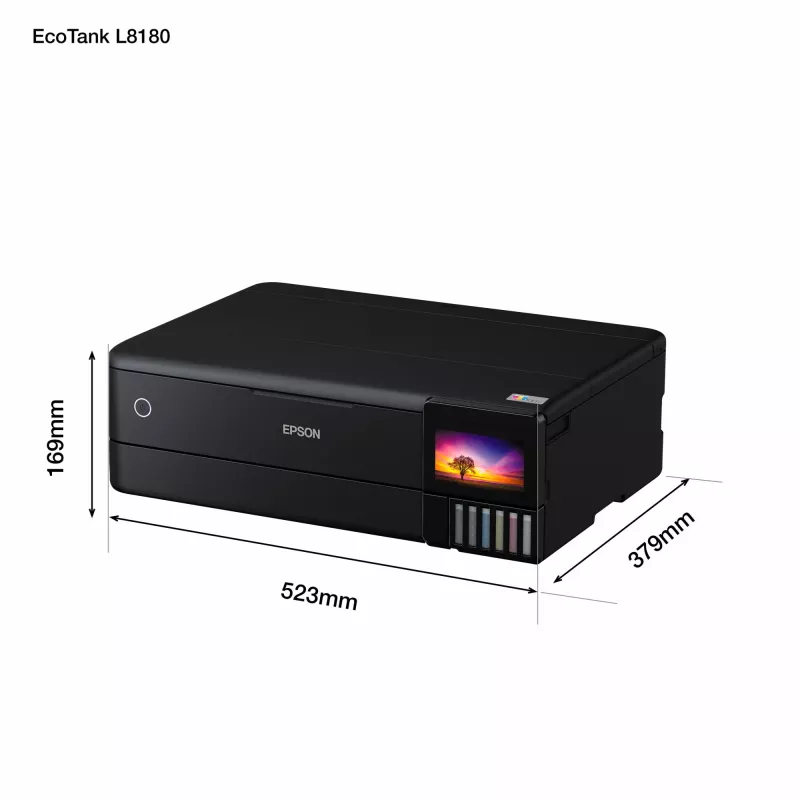 Multifunkčná atramentová tlačiareň Epson EcoTank L8180 — A3+, farba, 5760x1440 DPI, 32 ppm, duplex, Wi‑Fi, Ethernet