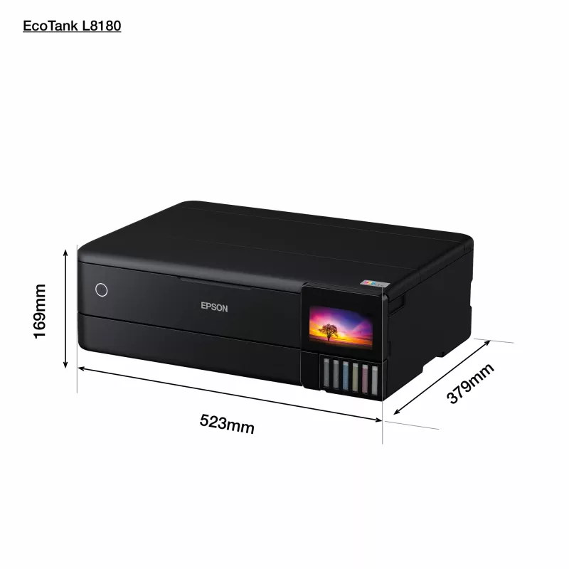 Multifunkčná atramentová tlačiareň Epson EcoTank L8180 — A3+, farba, 5760x1440 DPI, 32 ppm, duplex, Wi‑Fi, Ethernet