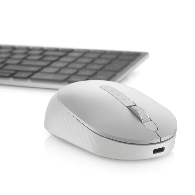 DELL Pro Premium Compact myš – MS7421W – platinová-strieborná, obojručná, optická, RF Wireless + Bluetooth, 1600 DPI, platinová, strieborná (otvorený obal)