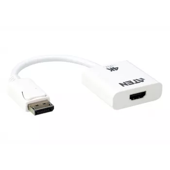 ATEN True 4K DisplayPort na HDMI aktívny adaptér, 4096 x 2160 pixelov, 60 Hz, biely, aktívny videokonvertor, 0 - 50 °C, -20 - 60 °C