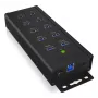 ICY BOX IB-HUB1703-QC3 USB 3.2 Gen 1 (3.1 Gen 1) Type-B 5000 Mbit/s čierny