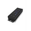 ICY BOX IB-HUB1703-QC3 USB 3.2 Gen 1 (3.1 Gen 1) Type-B 5000 Mbit/s čierny