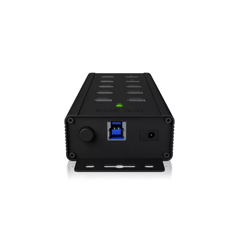 ICY BOX IB-HUB1703-QC3 USB 3.2 Gen 1 (3.1 Gen 1) Type-B 5000 Mbit/s čierny