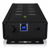 ICY BOX IB-HUB1703-QC3 USB 3.2 Gen 1 (3.1 Gen 1) Type-B 5000 Mbit/s čierny