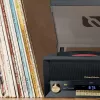Muse MT-112 W gramofónový mikrosystém s CD, USB, Bluetooth, rádiom FM, 33/45/78 ot./min, hnedý