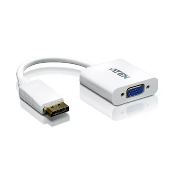 ATEN konvertor DisplayPort na VGA, až do 1920x1200 @60Hz, DisplayPort, VGA (D-Sub), konektor samec, konektor samica, rovný, rovný