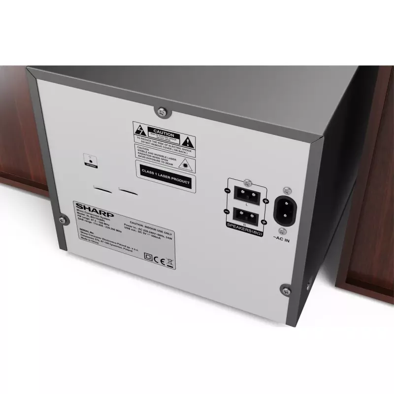 Sharp XL-B517D domáci audio mikrosystém 45 W hnedý
